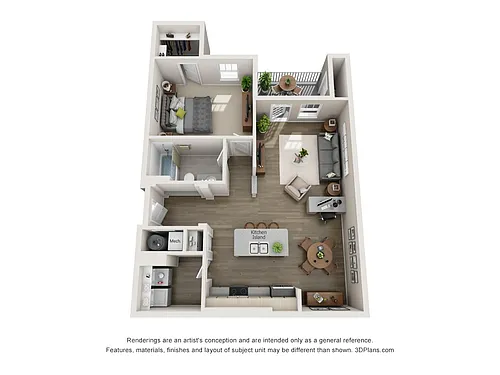 Floor plan One Bedroom