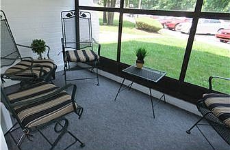 Enclosed Patio with shades