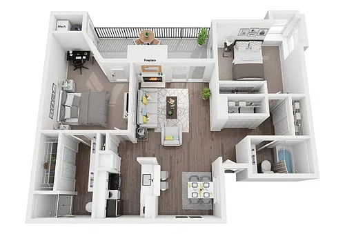 Floor plan 2B2B