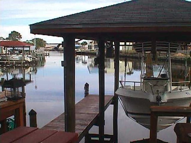 Private Boat Lift on dock
