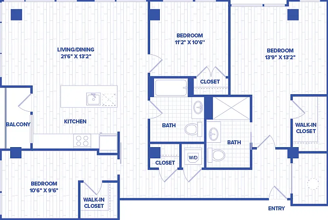 C3 floor plan Watermark at Buzzard Point