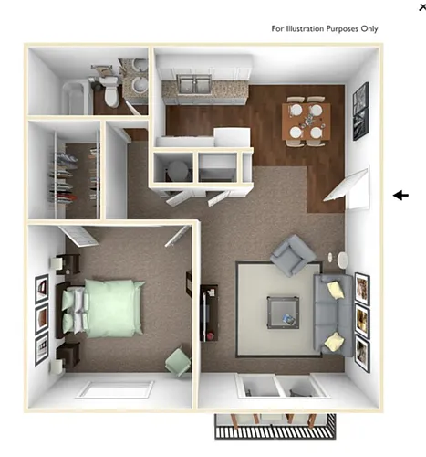 Floor plan 1 Bedroom