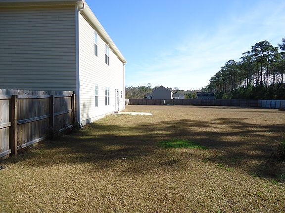 Fenced in backyard.