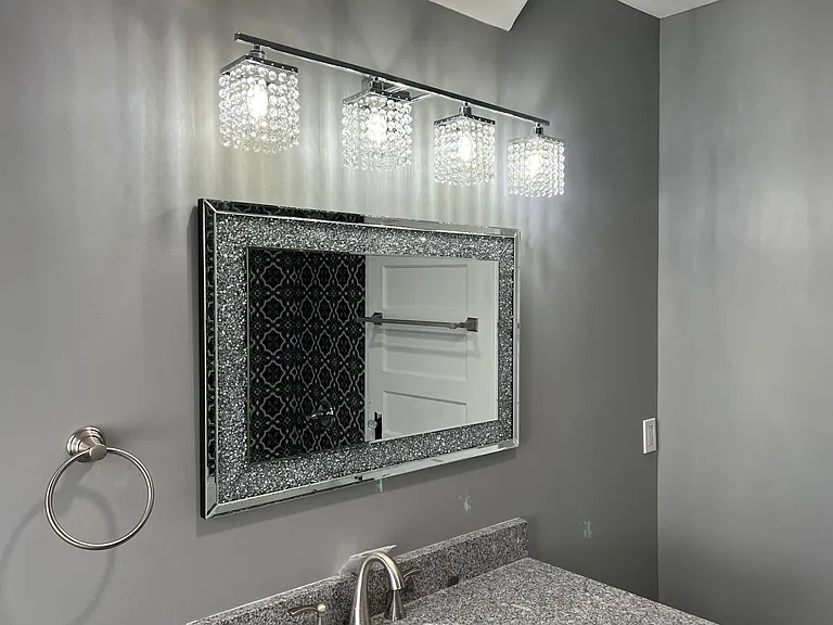 2nd full bath with new vanity and lighting