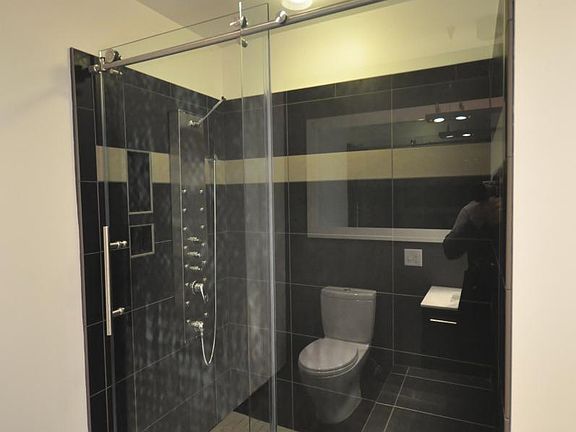 Custom tiled master shower
