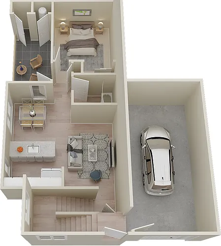 Floor plan 1X1 602