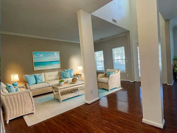 Living room digitally staged