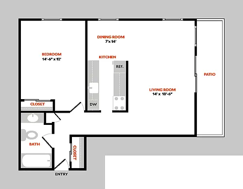 Floor plan Plan 1B
