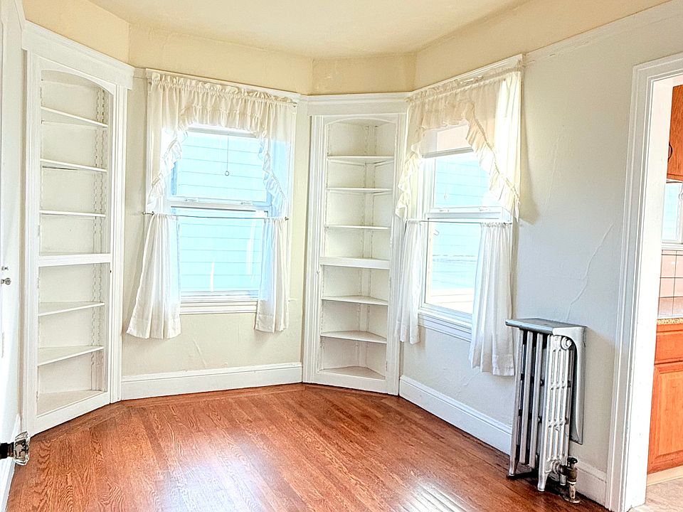 Dining room with built-in book cases