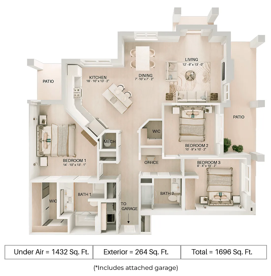 Floor plan C1L - Attached Garage
