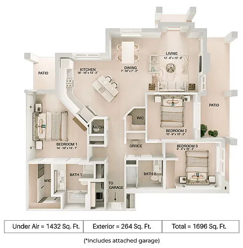 Floor plan C1L - Attached Garage