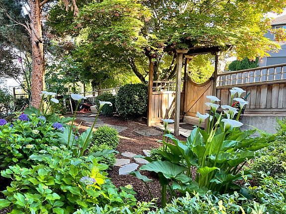 Front gate to private garden