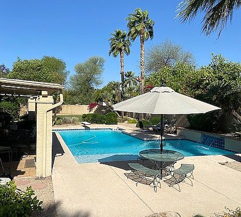View of pool from the east