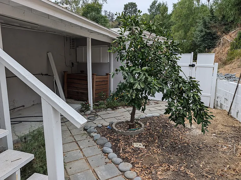 Private backyard