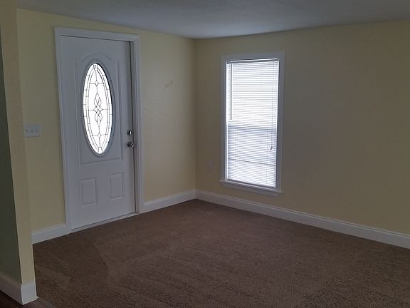 Front door into living room.