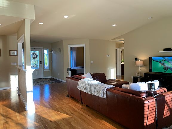 Living room view (from the dining area). Far door enters the study/office.