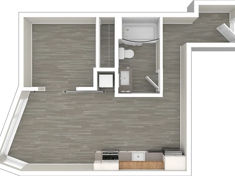 3D Floor Plan 1x1A 3D Floor Plan 1x1A