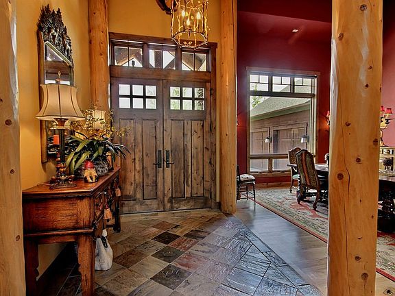 Foyer with slate floor