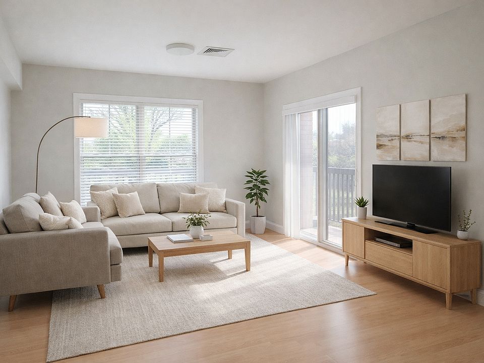living room with balcony