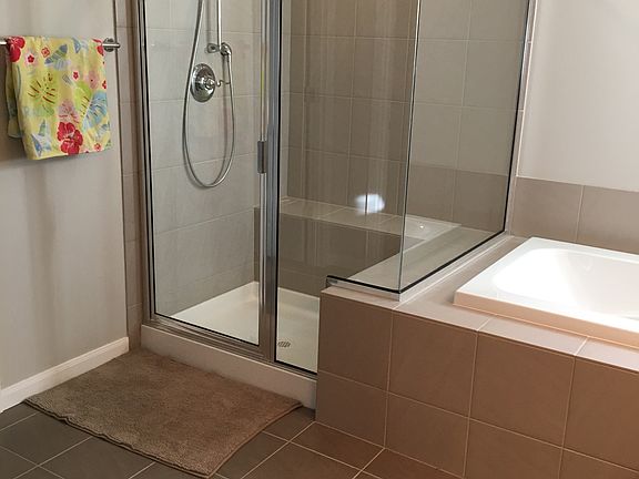 Master bathroom shower and tub