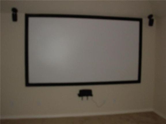 Huge media room up. The TV projector & the screen will stay