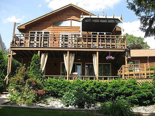 Covered porch and upper deck