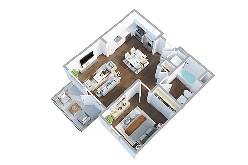 Floor plan 1 Bedroom/1 Bathroom