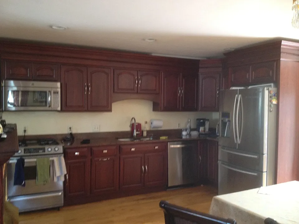 Open kitchen with dining room large living area