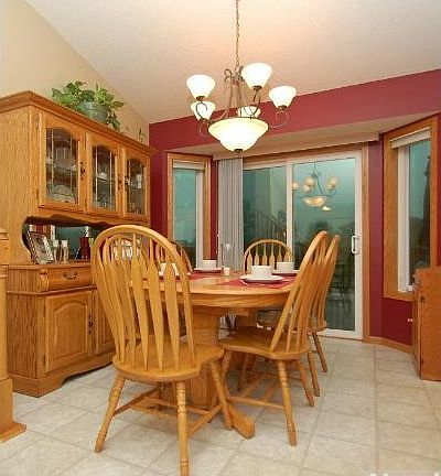 Spacious Dinette walks out to deck