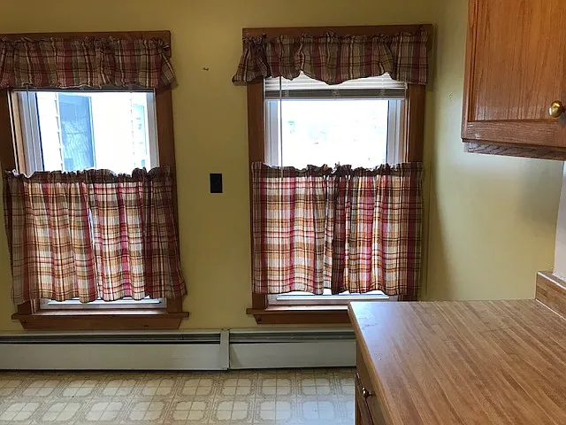 Kitchen windows overlooking Main Street