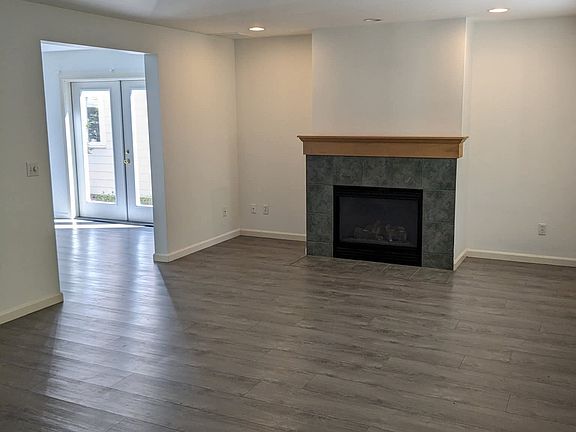 huge living room space with fireplace!