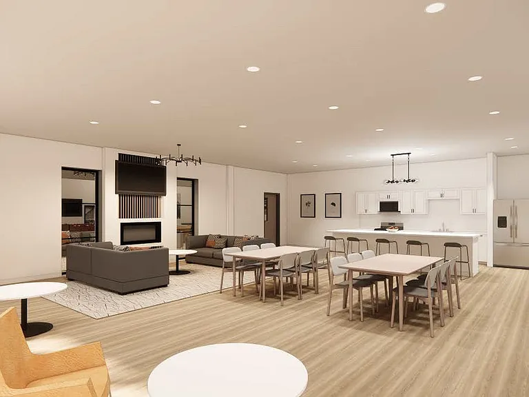 Dining and Kitchen Area in Resident Lounge