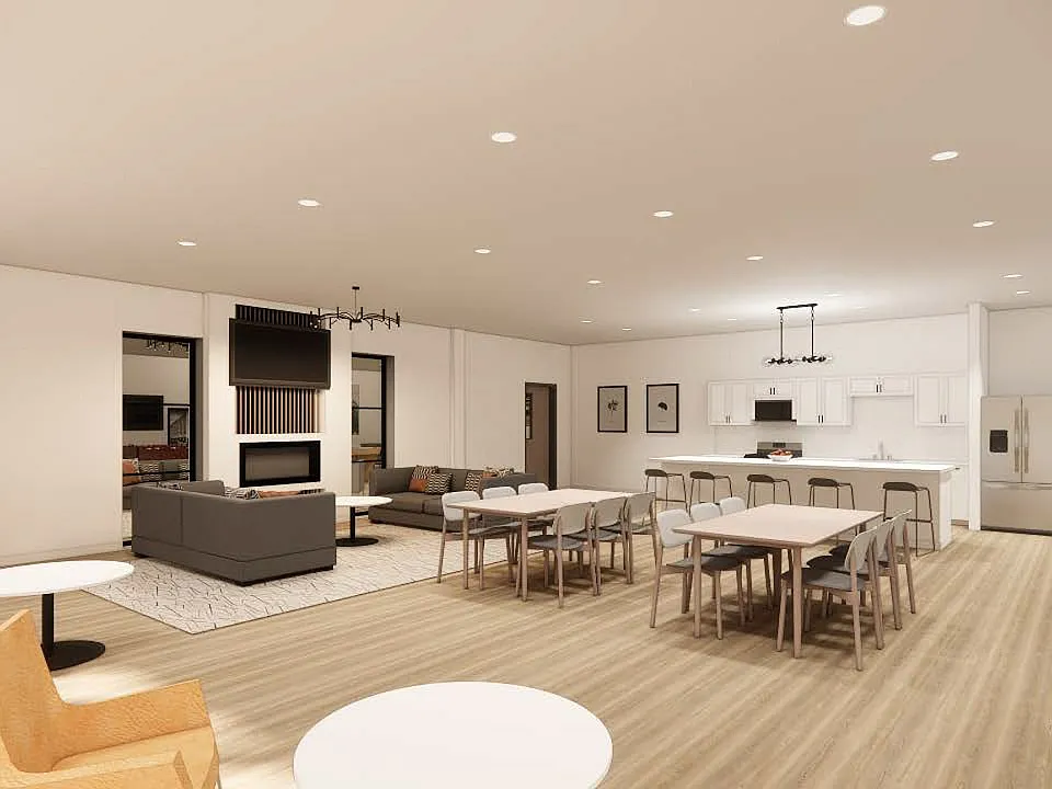 Dining and Kitchen Area in Resident Lounge