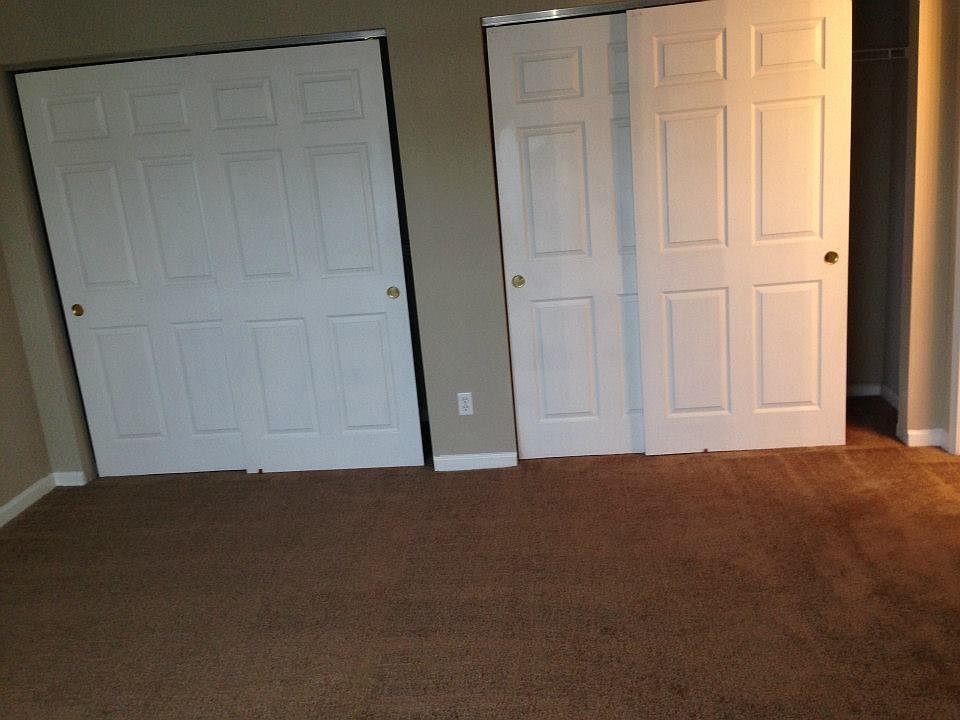 Double closets in master bedroom