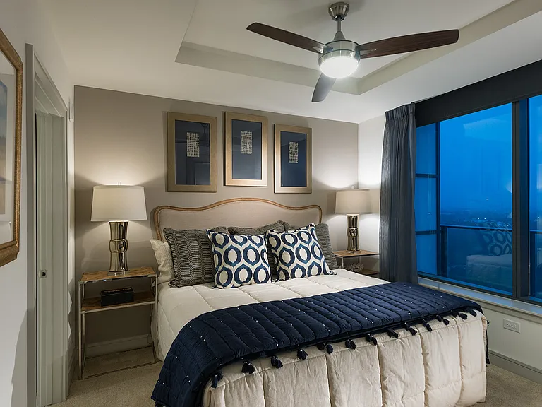 Spacious bedrooms with oversized windows