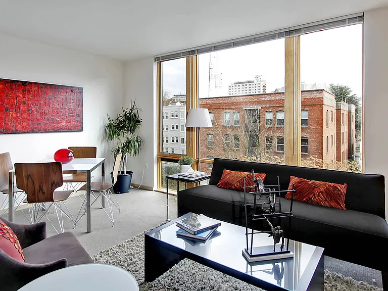 Living Room with Floor-to-Ceiling Windows