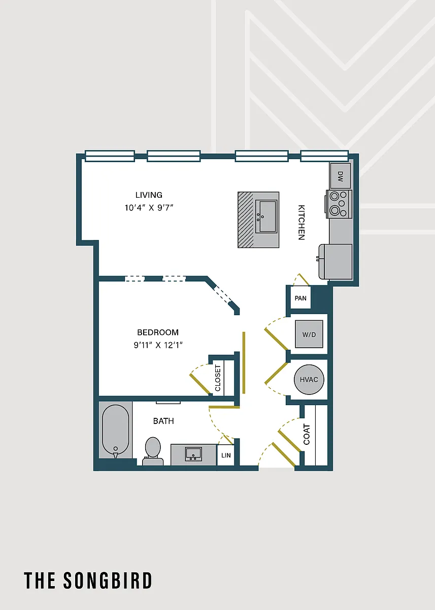 Floor plan The Songbird | Studio