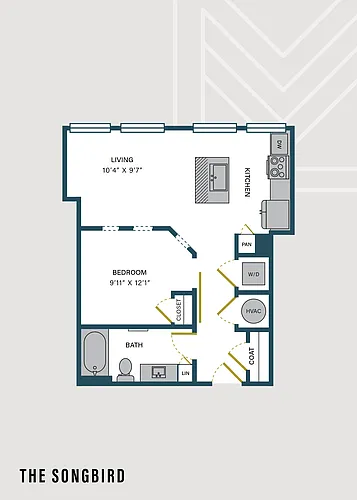 Floor plan The Songbird | Studio