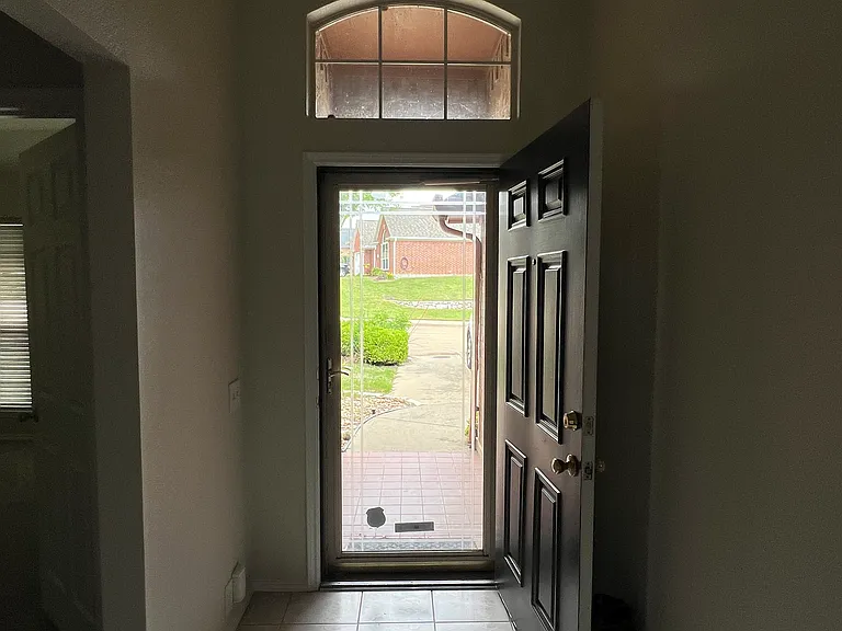Front door and hallway