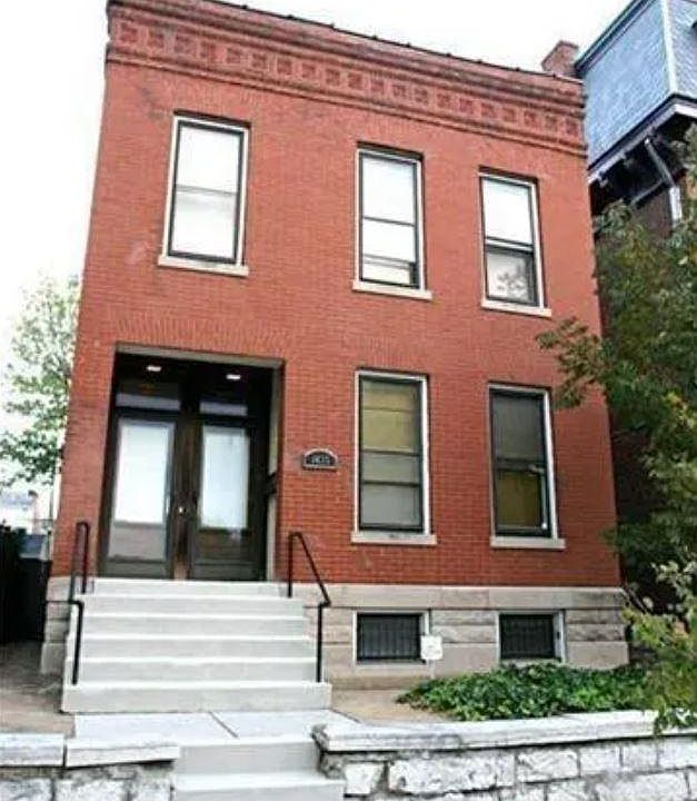 Entrance door on left