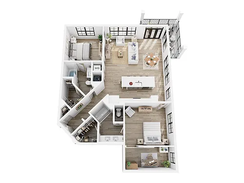 Floor plan B3-D1