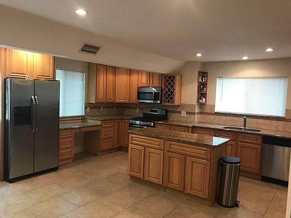 Gourmet kitchen with new gas stove