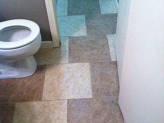 Half bath/laundry tile