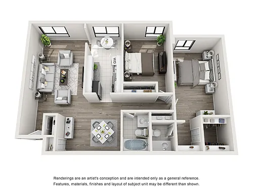 Floor plan 2BR/2BA