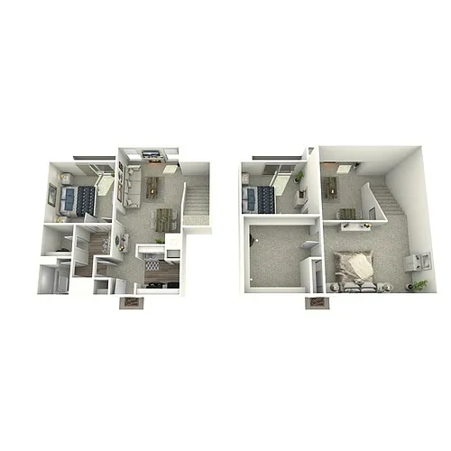 Floor plan Two Bedroom/Two Bath