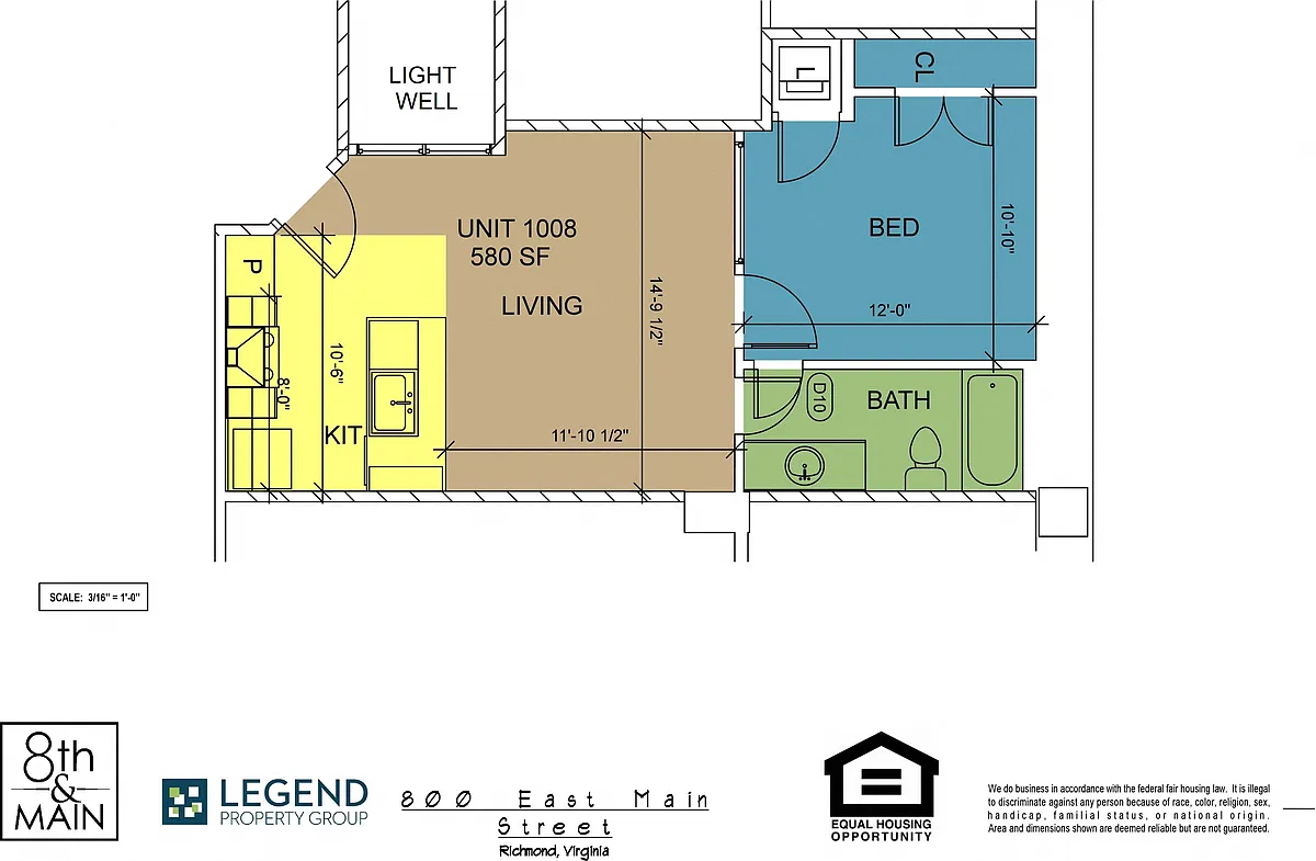 Floor plan 8th and Main 1008