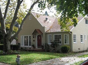 Dated photo; new brick border installed in 2006.