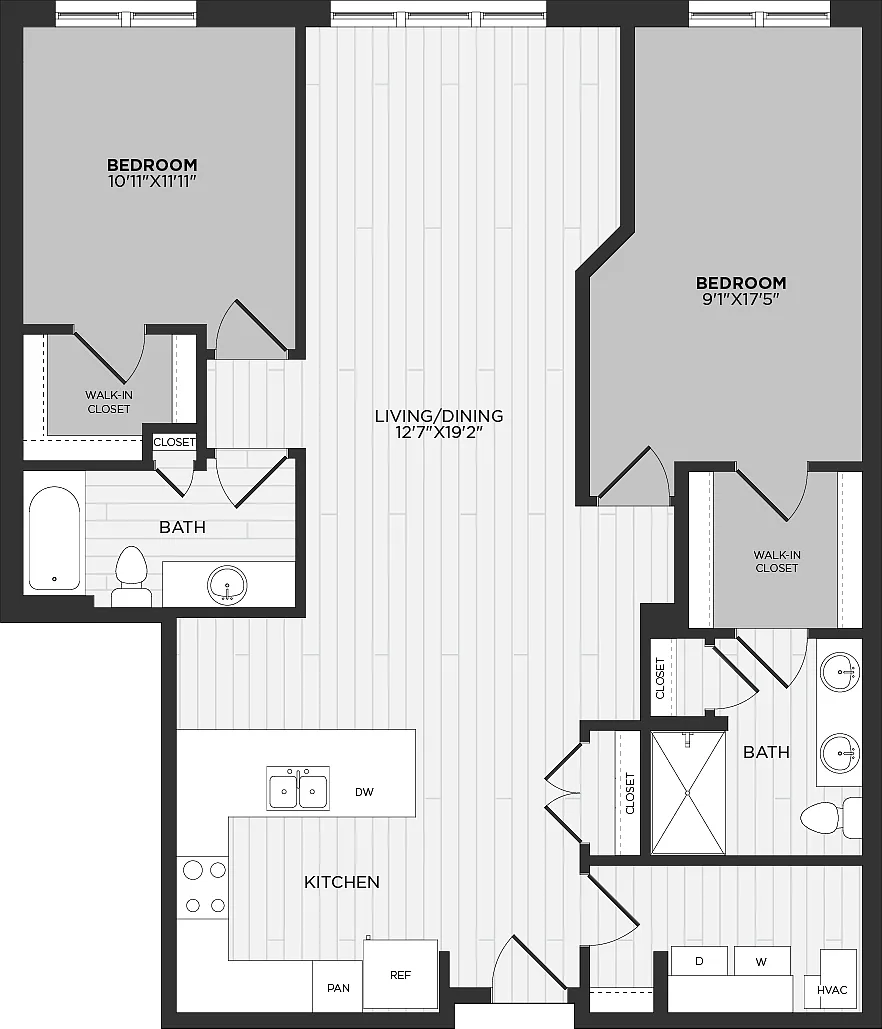 Floor plan 2 Bed/2 Bath-D11_1