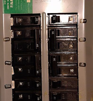 Basement Electric Panel.