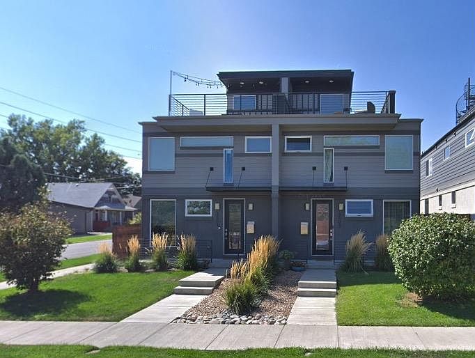 Front of home duplex, this unit is on the right